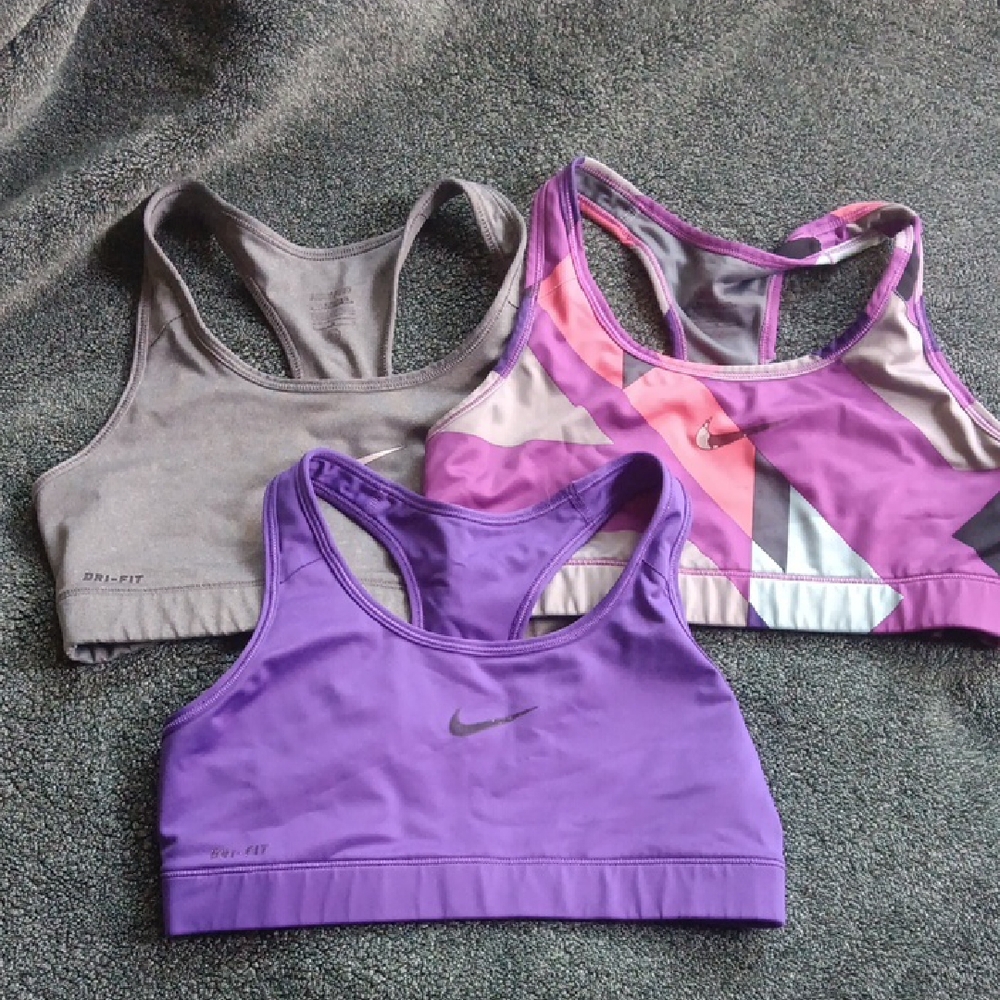 Nike Purple and Gray Sports Bra Bundle